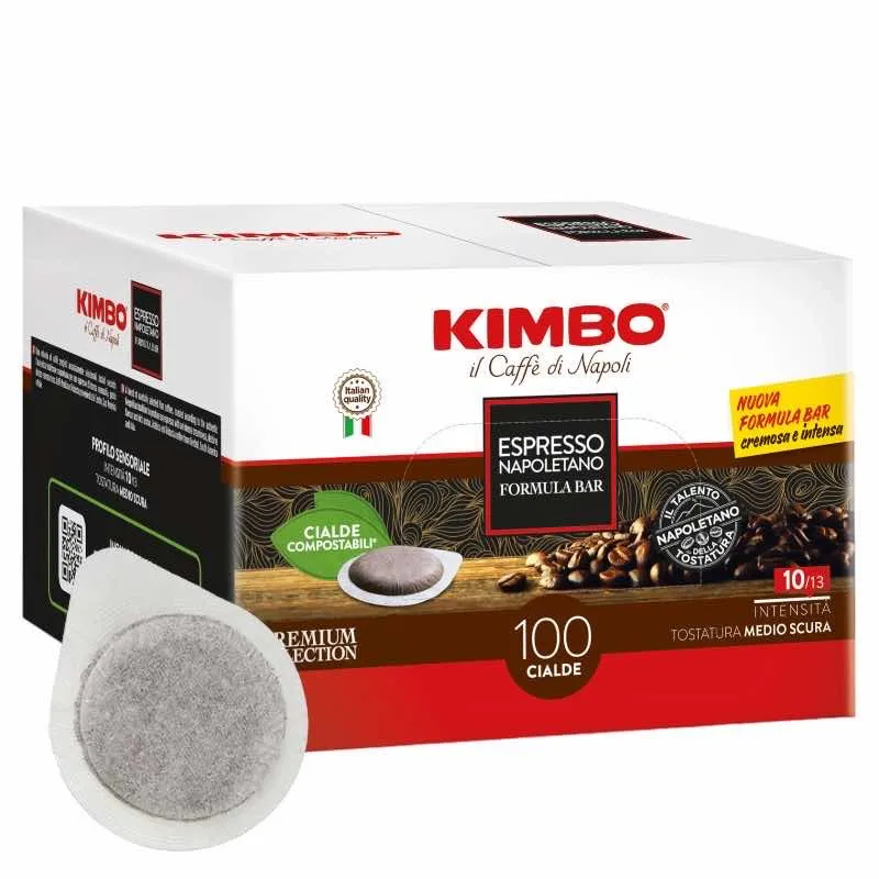 100 Cialde Caffè KIMBO Compostabili Ese 44 - Miscela Napoli