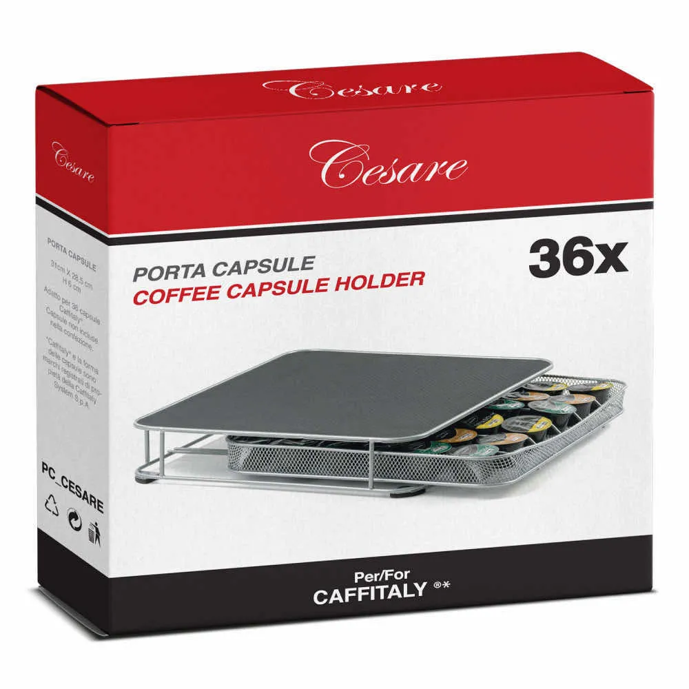 36 Capsule Portacapsule CESARE Cassetto per Caffitaly o Lavazza Blue