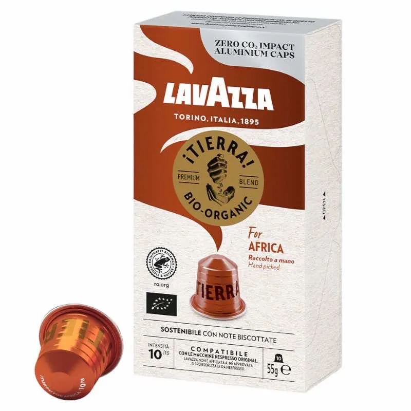 10 Capsule Caffè Lavazza Tierra for Africa compatibili Nespresso Alluminio