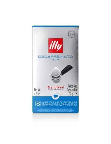 18 Cialde Monodose E.S.E. Illy Decaffeinato 100% Arabica