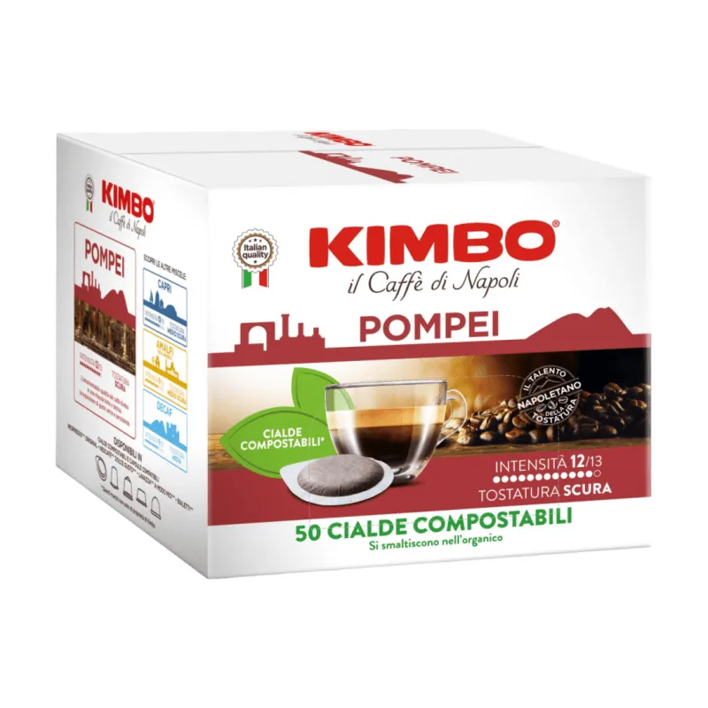 50 Cialde Caffè KIMBO Compostabili Ese 44 - Miscela Pompei