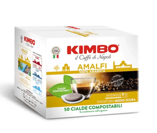 50 Cialde Caffè KIMBO Compostabili Ese 44 - Miscela Amalfi