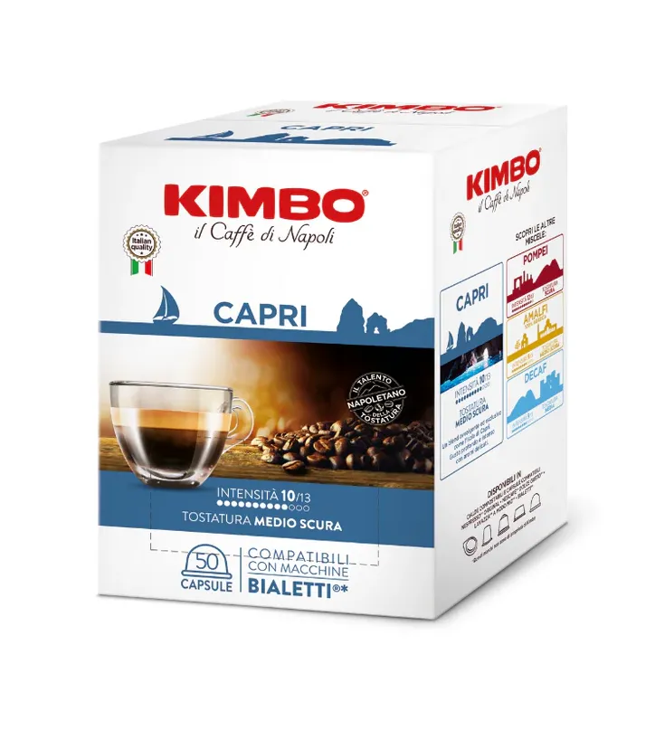 50 Capsule Caffè KIMBO Compatibili Bialetti - Miscela Capri