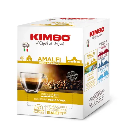 50 Capsule Caffè KIMBO Compatibili Bialetti - Miscela Amalfi