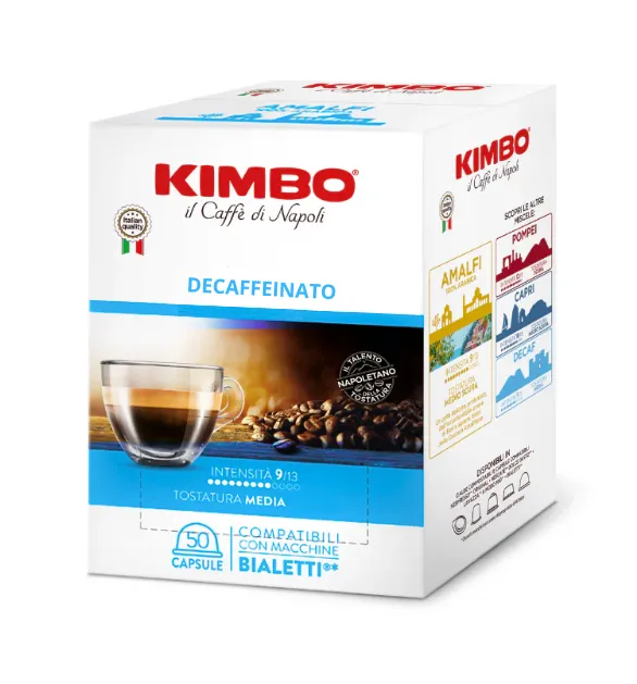 50 Capsule Caffè KIMBO Compatibili Bialetti - DECAFFEINATO