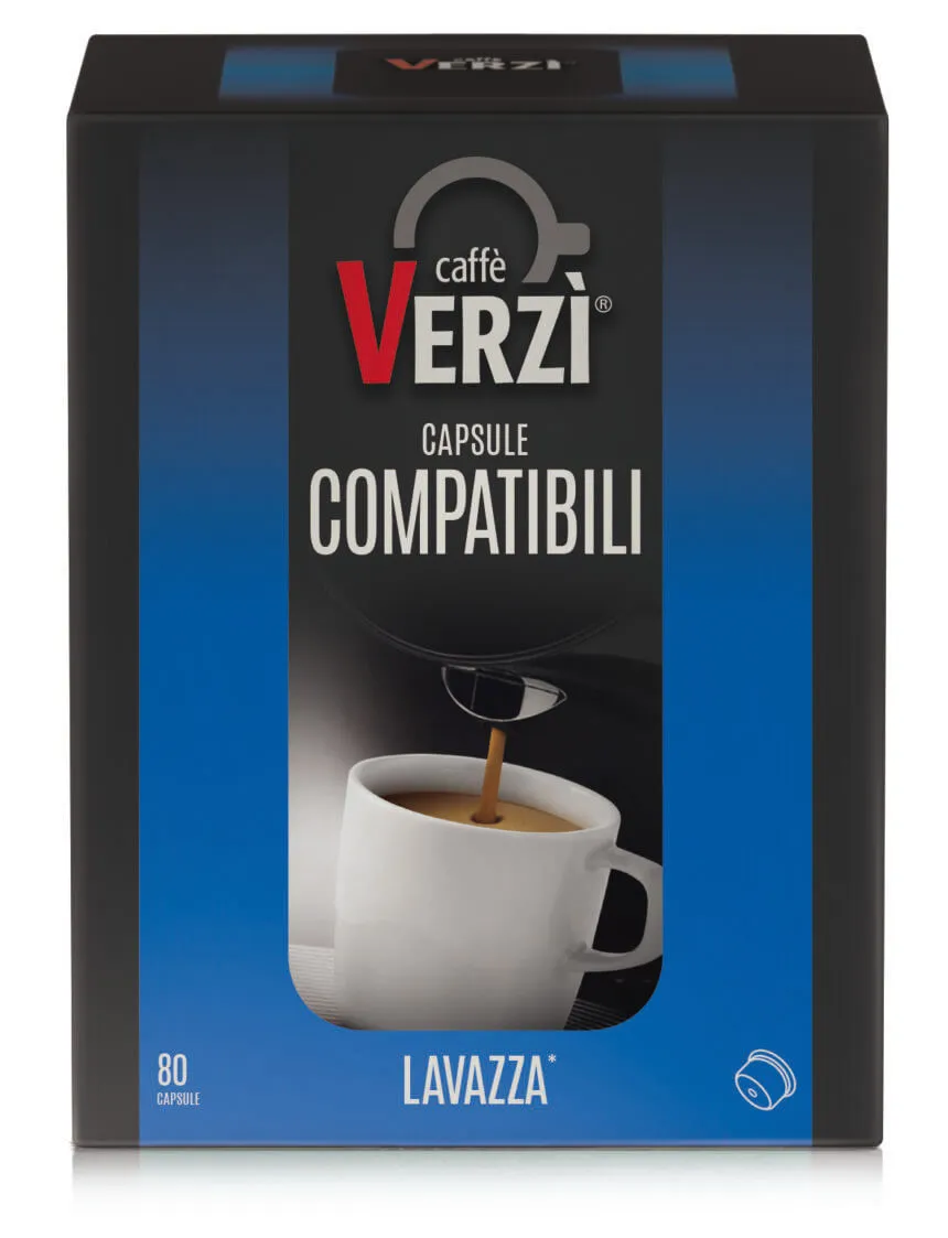 80 Capsule Verzì Compatibili Lavazza Blue - Aroma Intenso