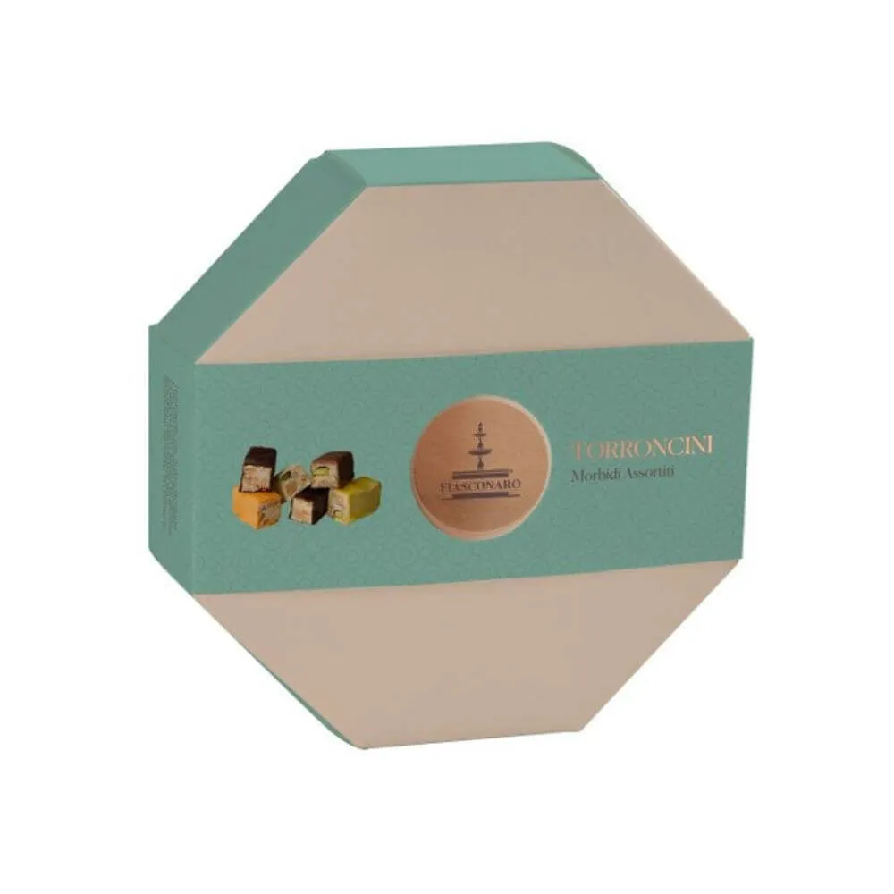 Torroncini di Sicilia Morbidi Assortiti Fiasconaro - Scatola Ottagonale da 250g