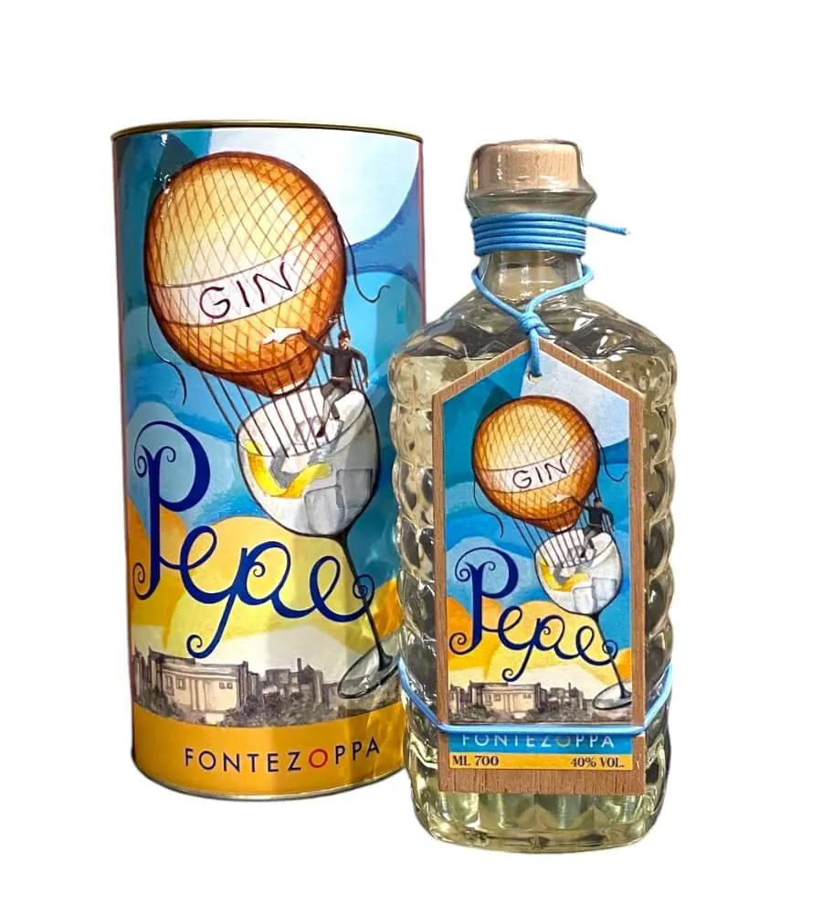 Gin Pepe Fontezoppa con Confezione Tubo 700 ML