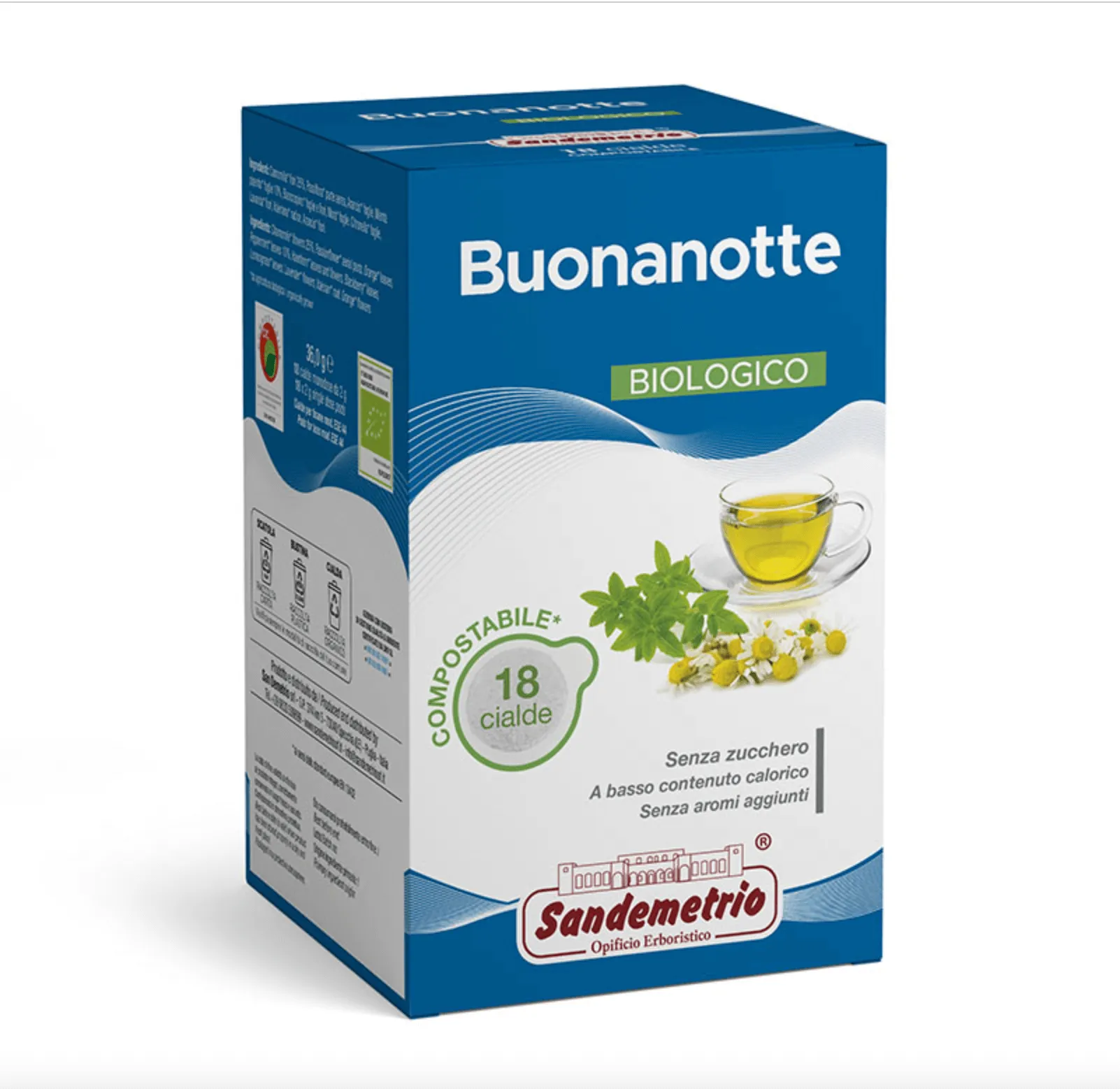 Tisana Buonanotte Sandemetrio 18 Cialde Ese 44 Filtro Carta