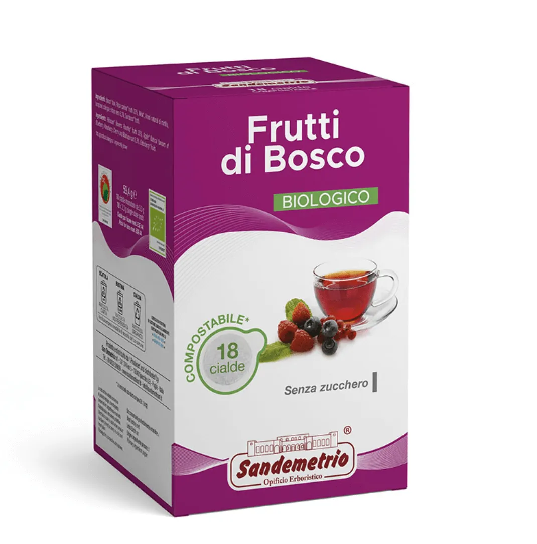 Tisana Frutti di Bosco Sandemetrio 18 Cialde Ese 44 Filtro Carta