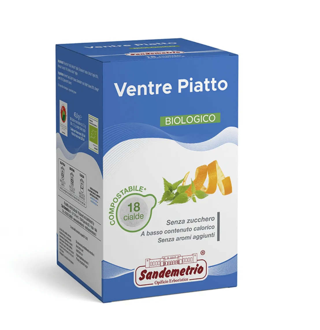 Tisana Ventre Piatto Sandemetrio 18 Cialde Ese 44 Filtro Carta