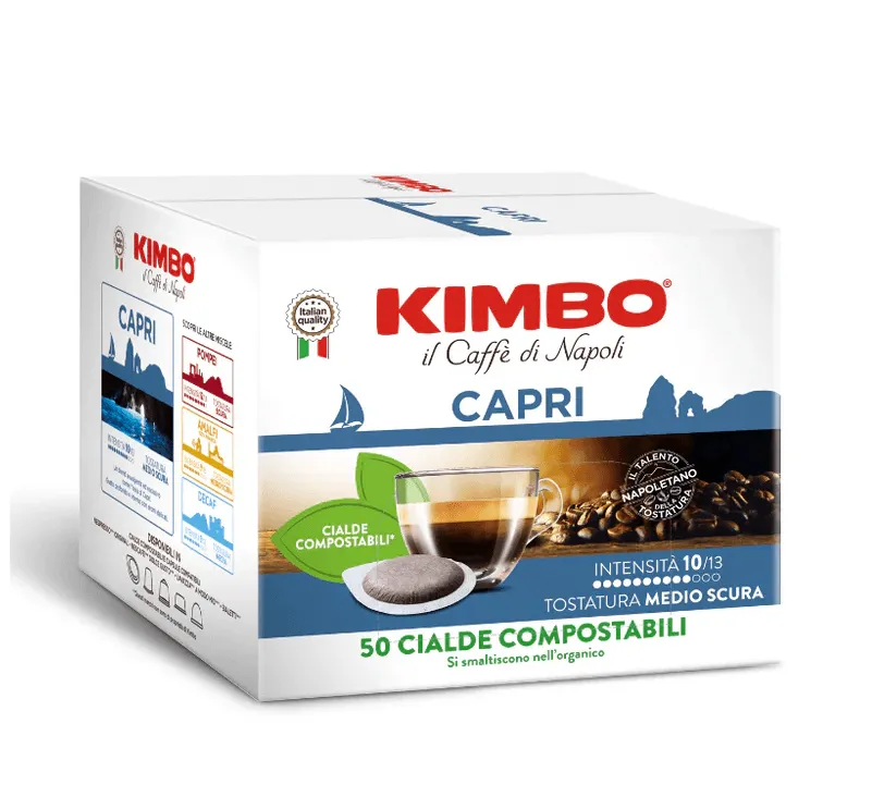 150 Cialde Caffè KIMBO Compostabili Ese 44 - Miscela Capri