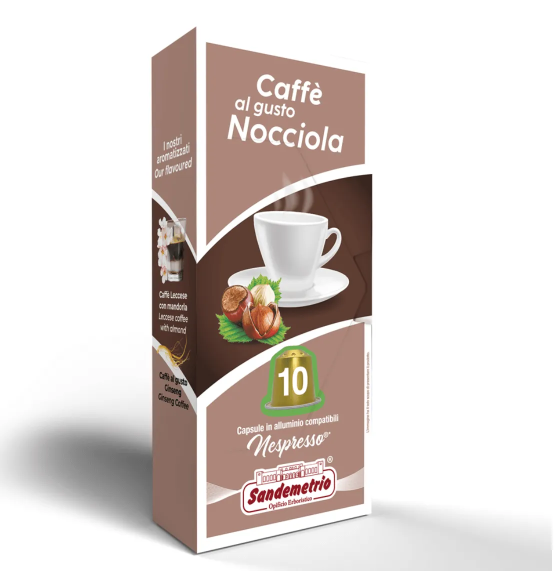 10 Capsule Caffè al Gusto Nocciola Sandemetrio Compatibili Nespresso