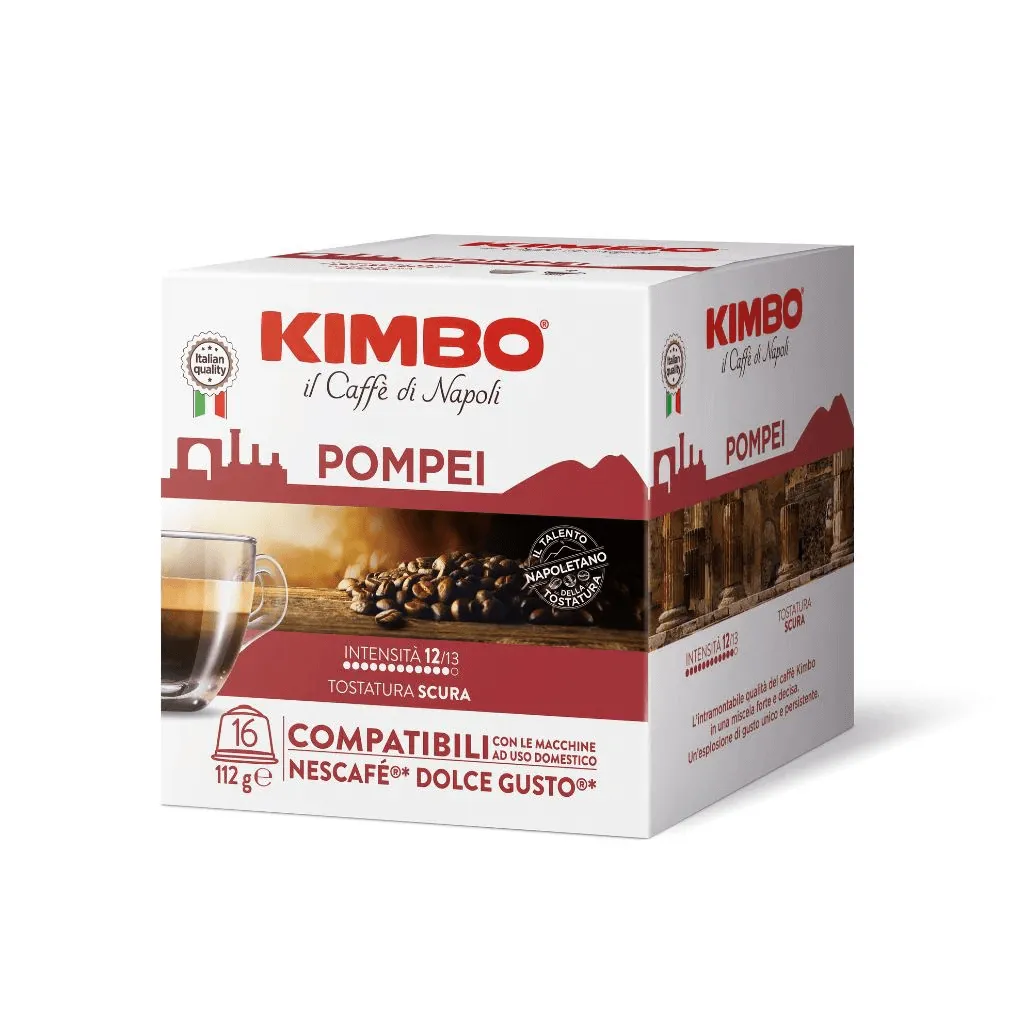 16 Capsule Caffè KIMBO Compatibili Nescafè Dolce Gusto - Miscela Pompei