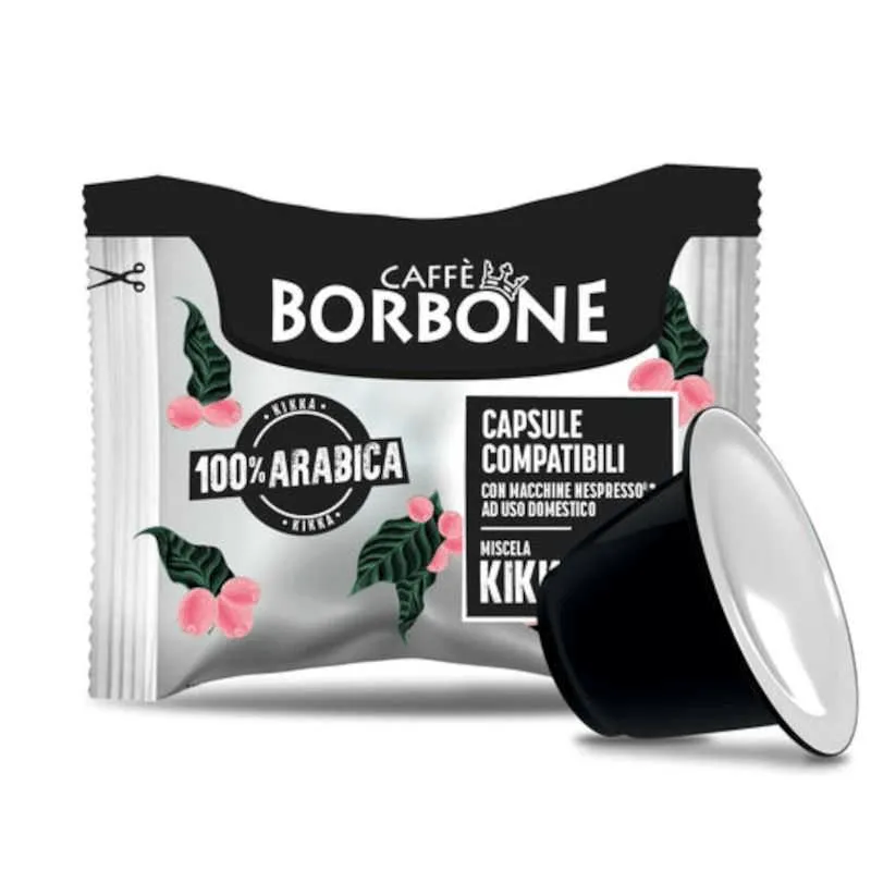 50 capsule Borbone Respresso Miscela KIKKA 100% Arabica compatibili Nespresso