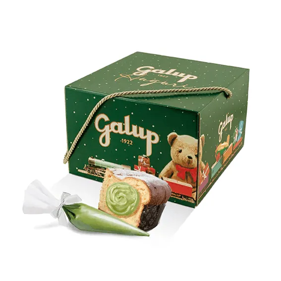 Panettone Galup Paradiso senza uvetta e canditi con pasta d'arancia 750g + sac a poche al pistacchio 150g