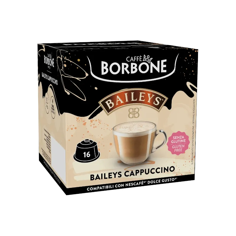 16 Capsule Baileys Cappuccino Borbone compatibili NESCAFÈ DOLCE GUSTO