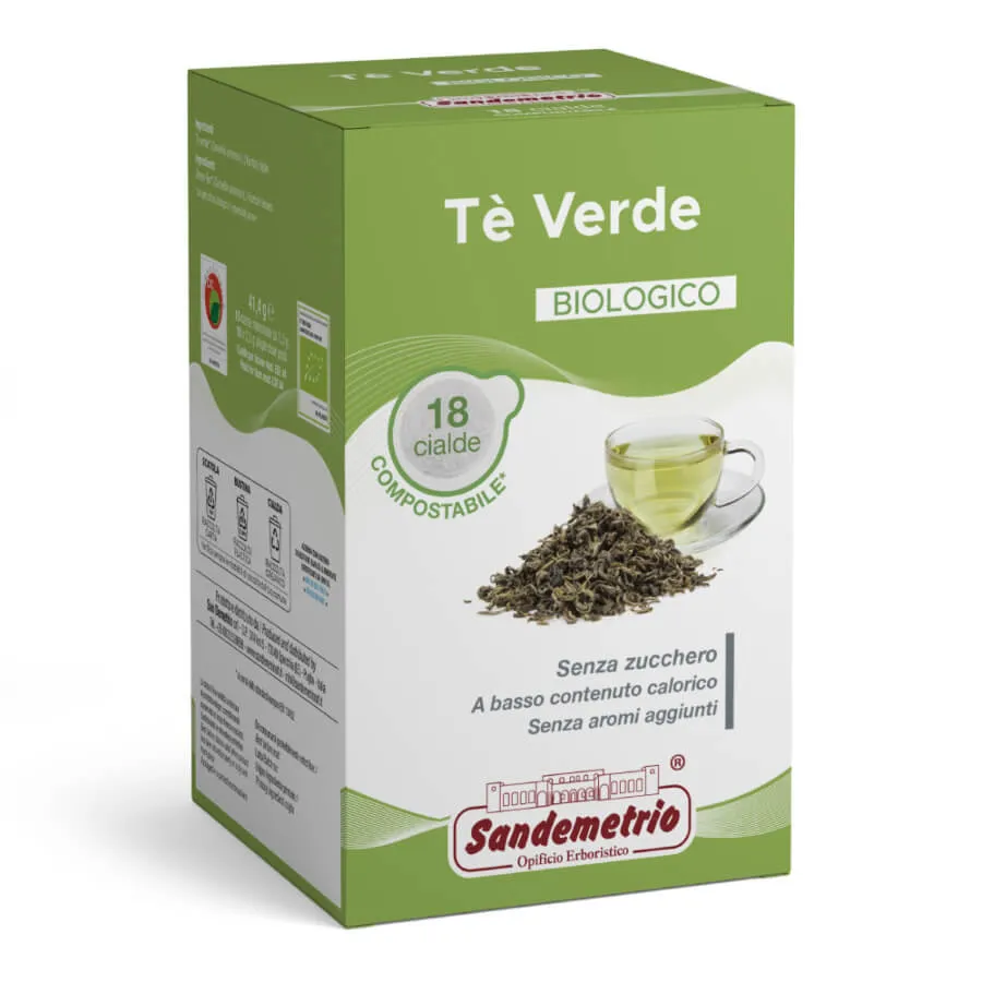Te Verde Biologico Sandemetrio 18 Cialde Ese 44 Filtro Carta
