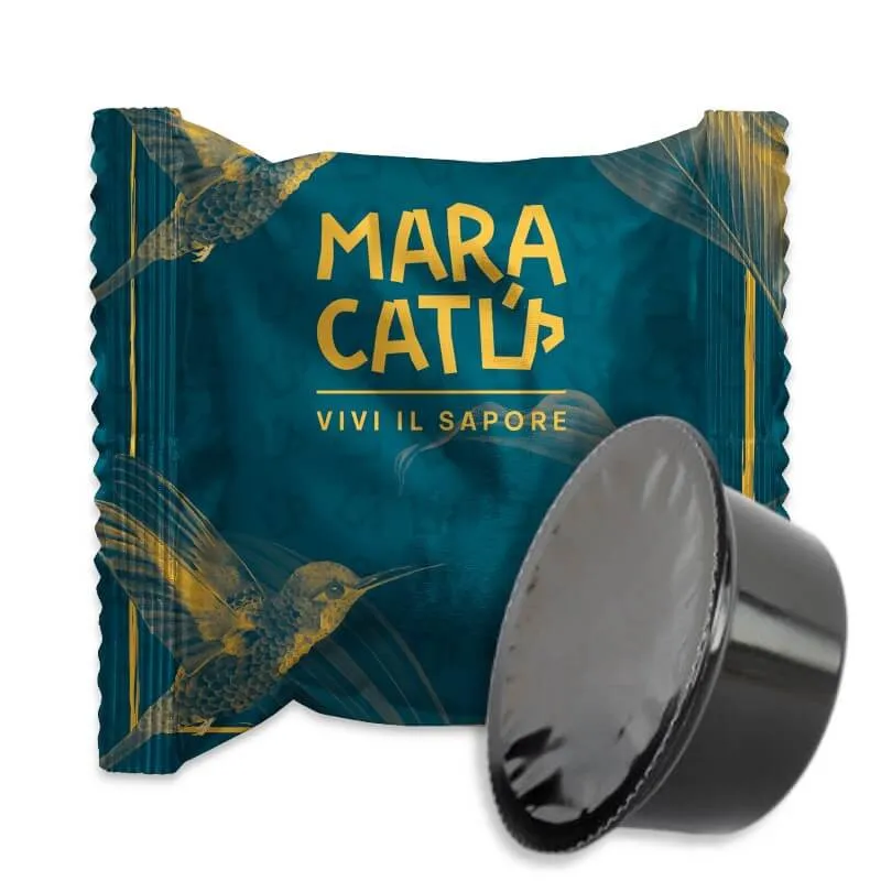 80 Capsule Caffè Maracatú Miscela Gran Crema Compatibili Lavazza Firma, intensità 9/10
