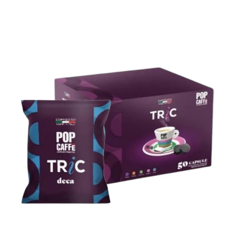 50 Capsule Dolce Gusto Pop Caffè Tric Miscela Decaffeinata Flow Pack