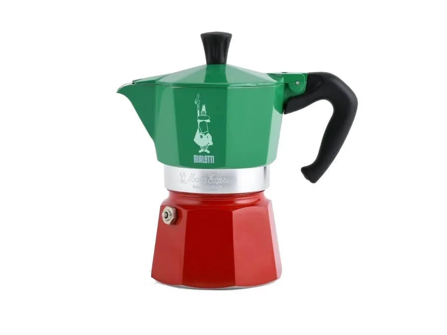 6 Tazze Bialetti Moka Express Tricolore Italia