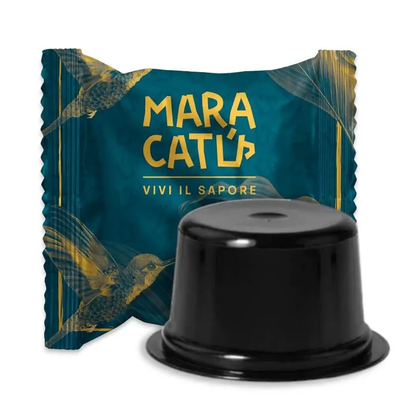 80 Capsule Maracatú Caffè Miscela Gran Crema Lavazza Blue In Black Compatibili