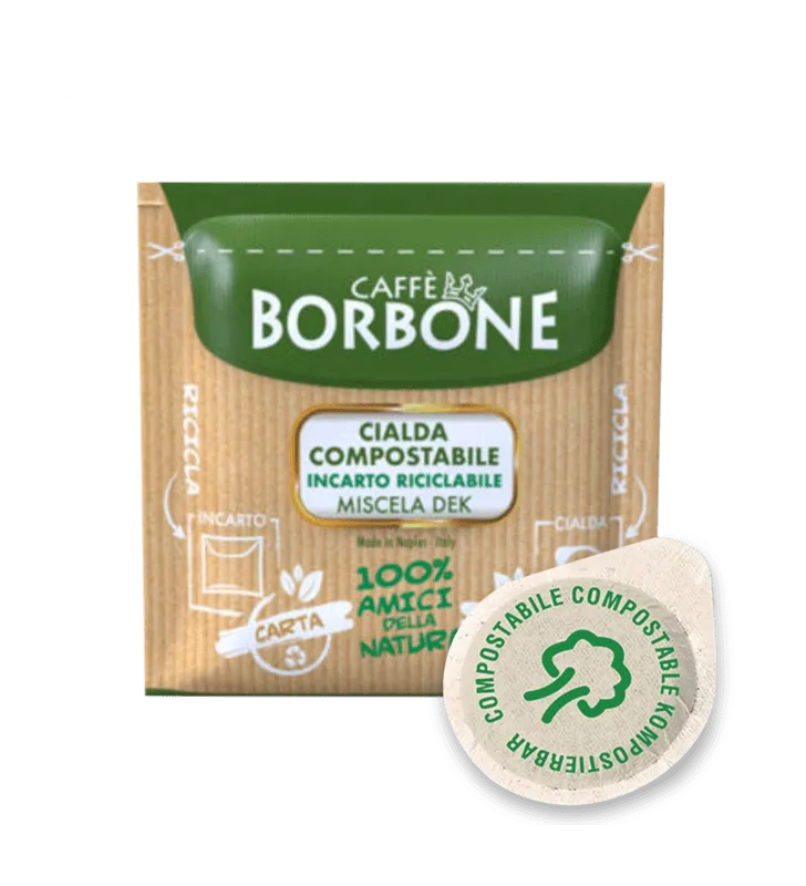 150 Cialde ESE Borbone Miscela DEK 44mm - Decaffeinato con Gusto di Vero Espresso