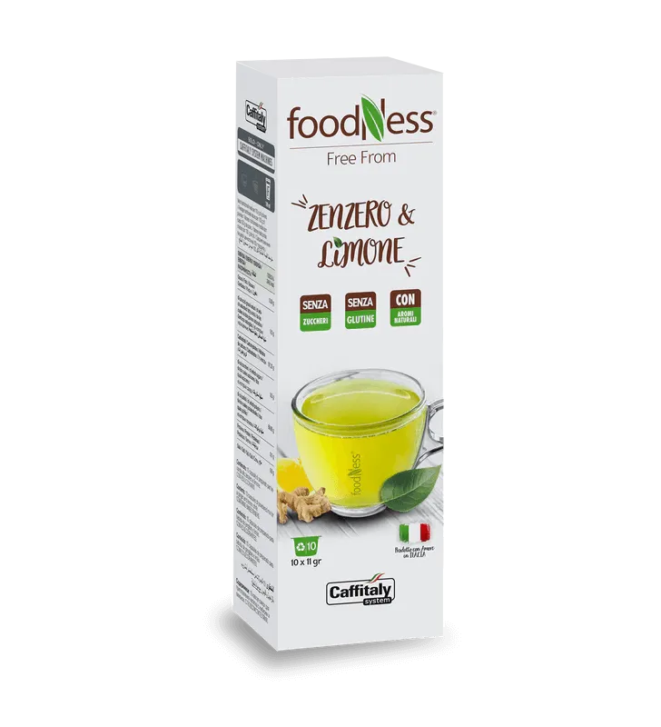 10 Capsule Tisana Zenzero e Limone Foodness per Caffitaly System