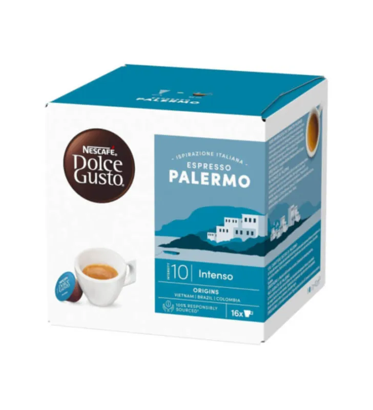 16 Capsule Caffè Originali Nescafè Dolce Gusto Miscela PALERMO