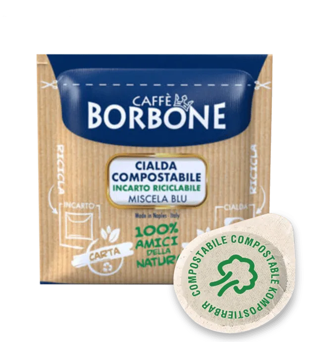 150 Cialde ESE BORBONE Miscela BLU 44mm - Miscela Bar Classica Cremosa e Bilanciata