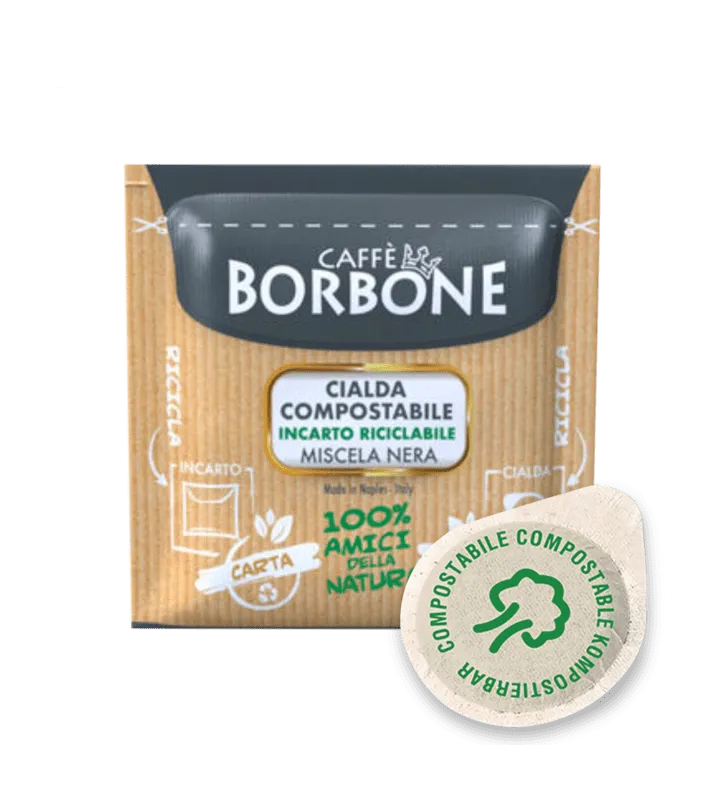 150 Cialde BORBONE Miscela NERA - ESE 44 Compostabili