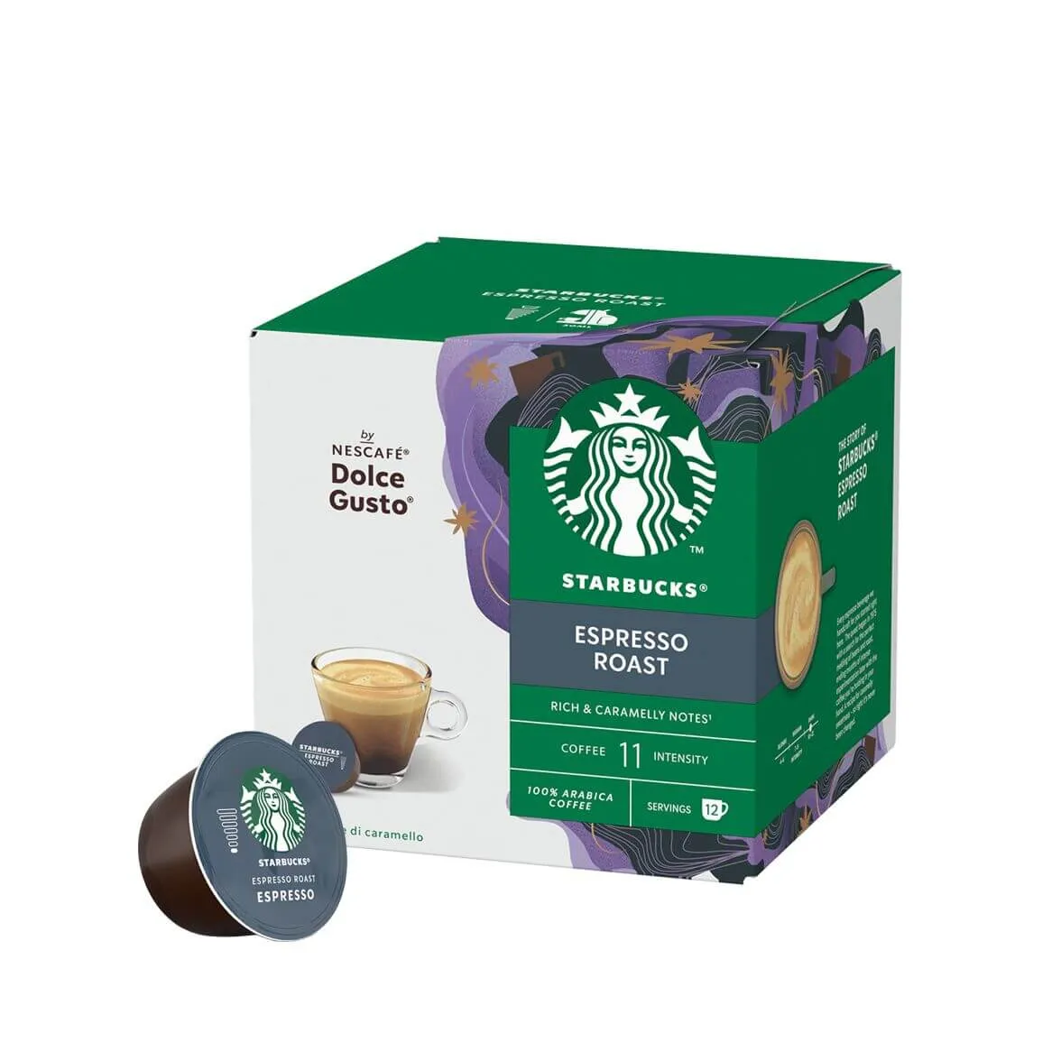 Starbucks® Espresso Roast – 12 Capsule per Sistema Nescafé Dolce Gusto