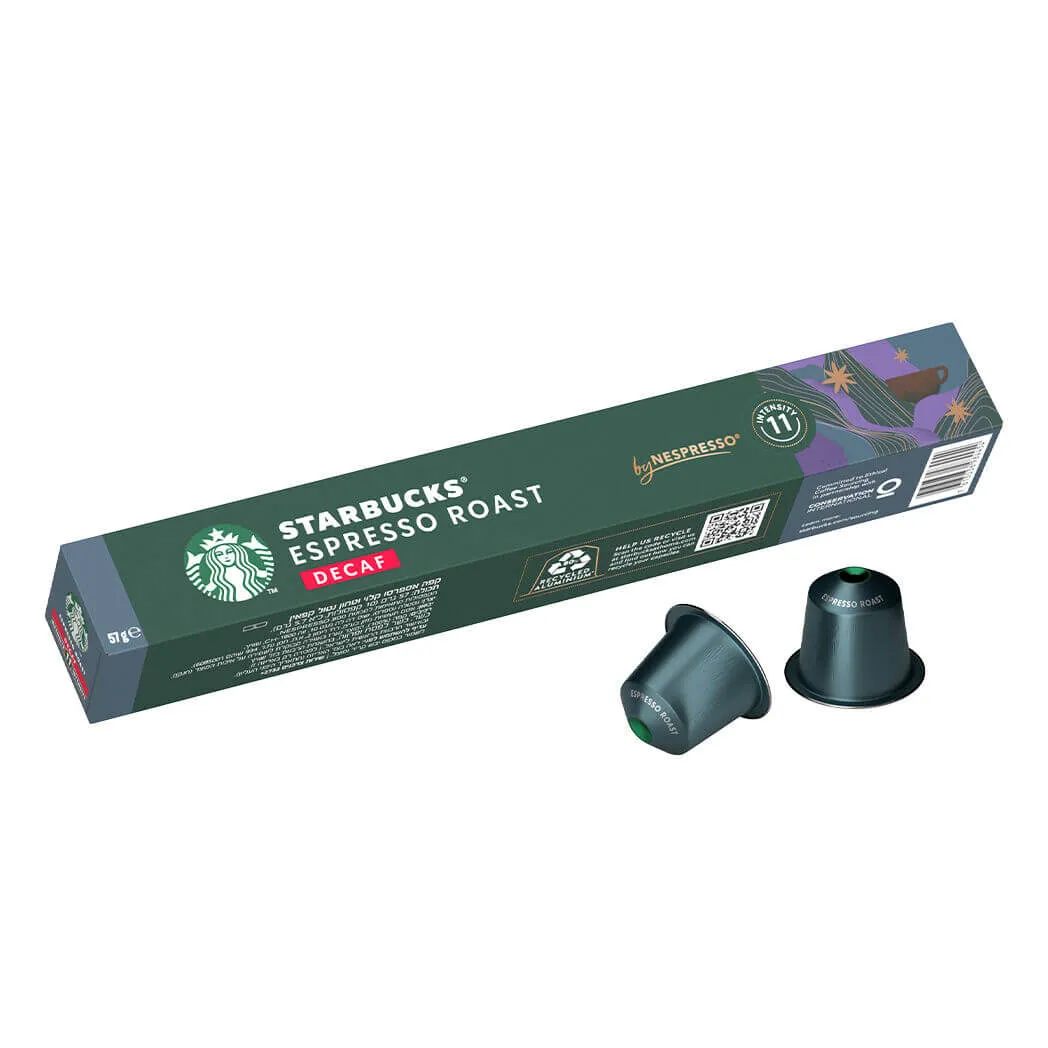 10 Capsule Starbucks Caffè Decaffeinato Espresso Roast by Nespresso per macchine Nespresso