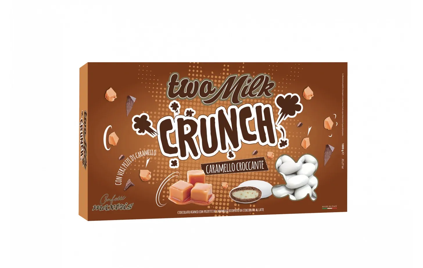 1kg Maxtris Two Milk Crunch Caramello - confetti al gusto caramello