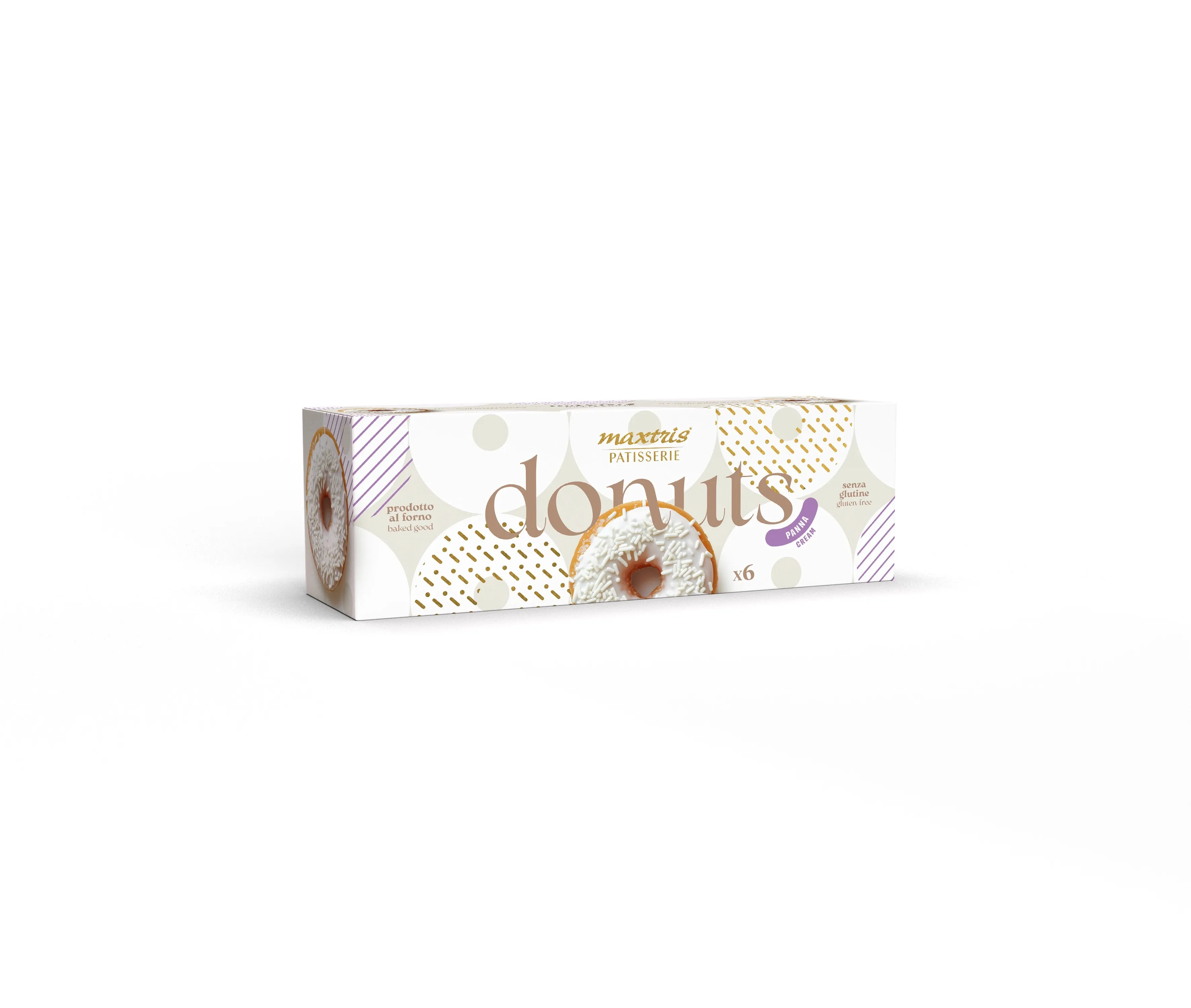 Maxtris Donuts Panna 6 pezzi - ciambelle alla panna senza glutine
