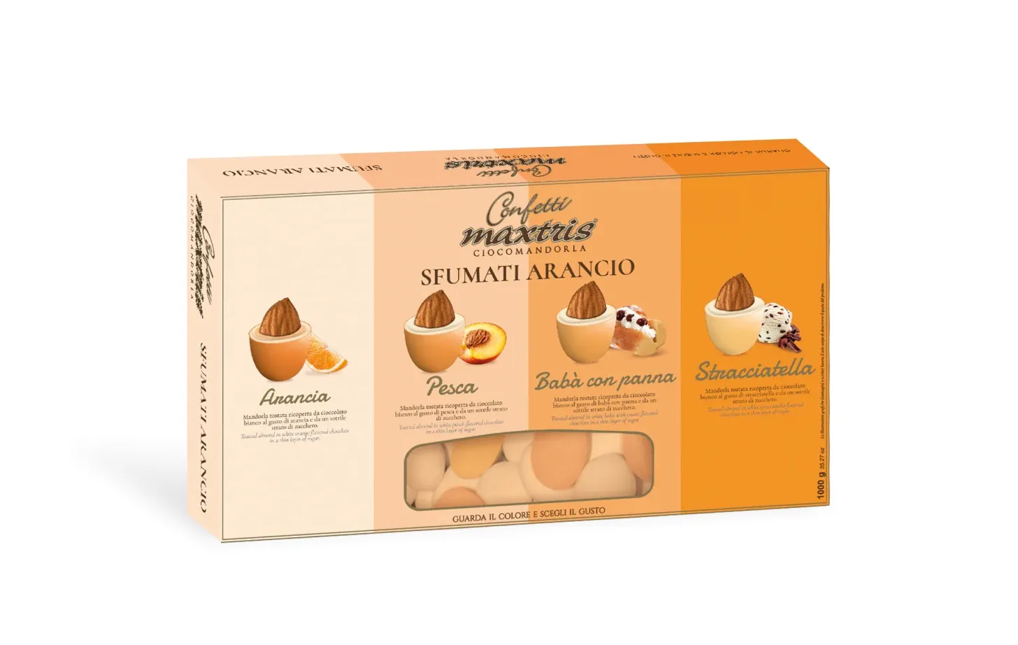 Maxtris Sfumati Arancio - confetti italiani arancioni 1kg