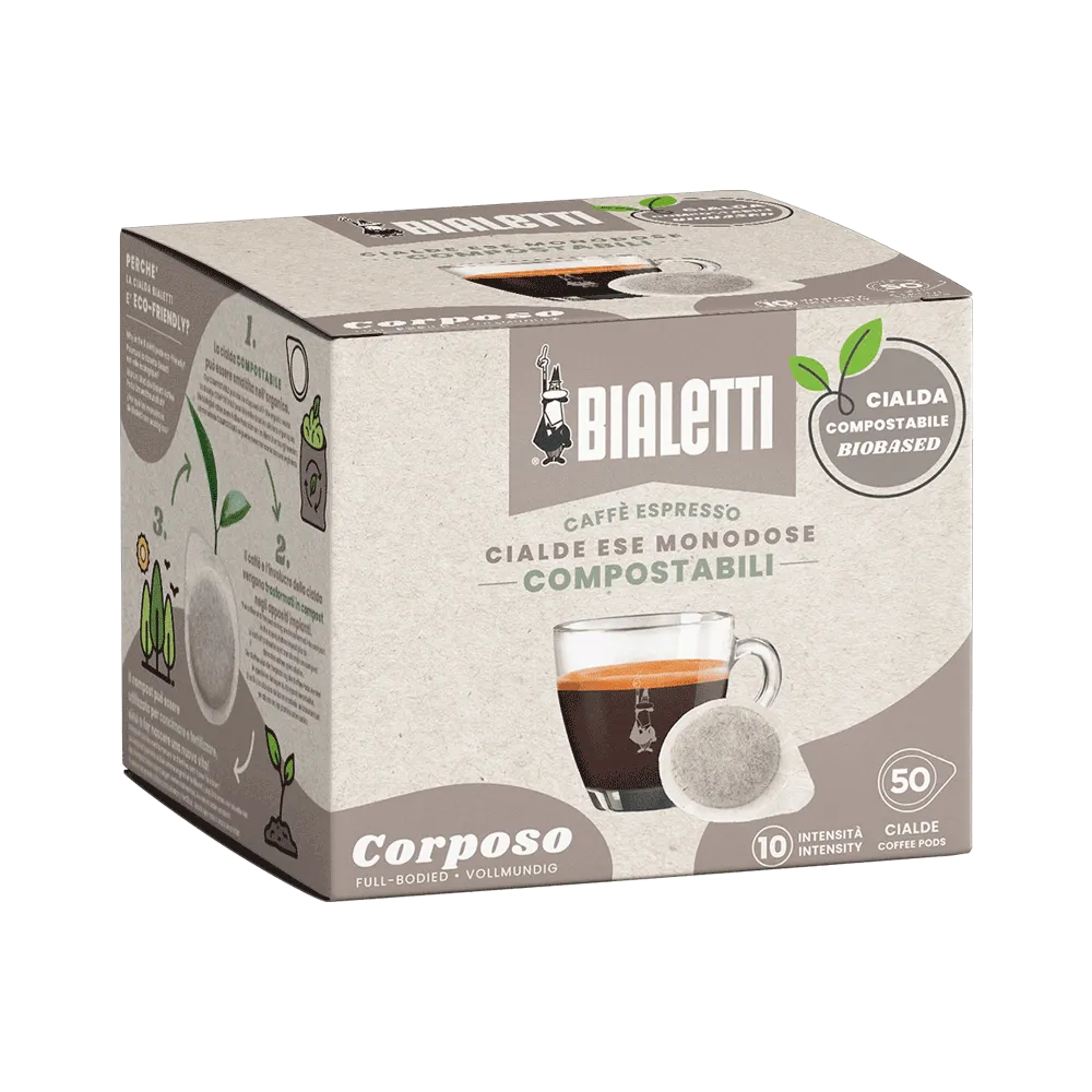 Bialetti Cialde Espresso Monodose Corposo – 50 Cialde ESE 44