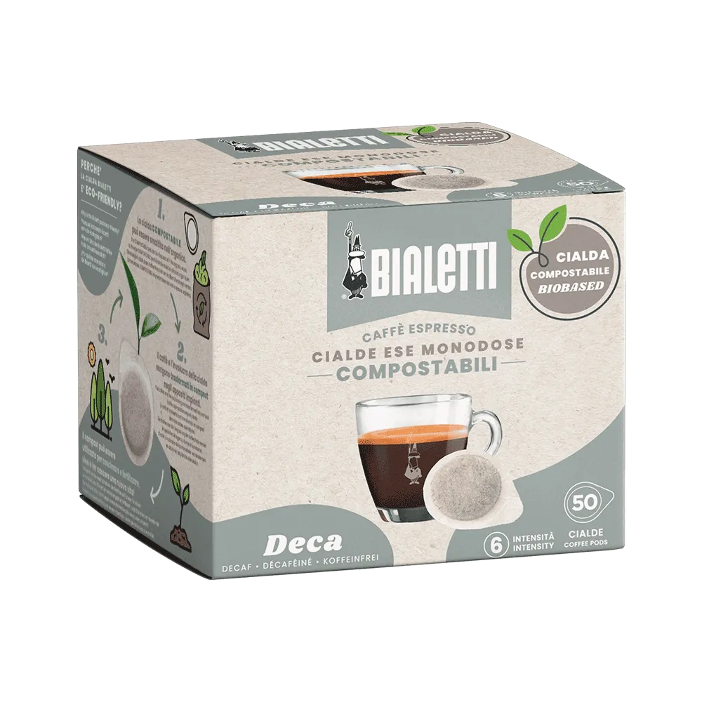 Bialetti Cialde Espresso Monodose Decaffeinato – 50 Cialde ESE 44mm