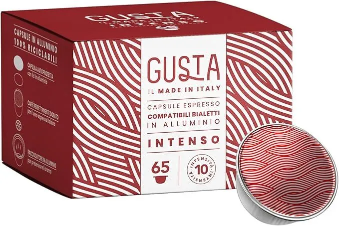 65 Capsule Alluminio BIALETTI Gusta INTENSO