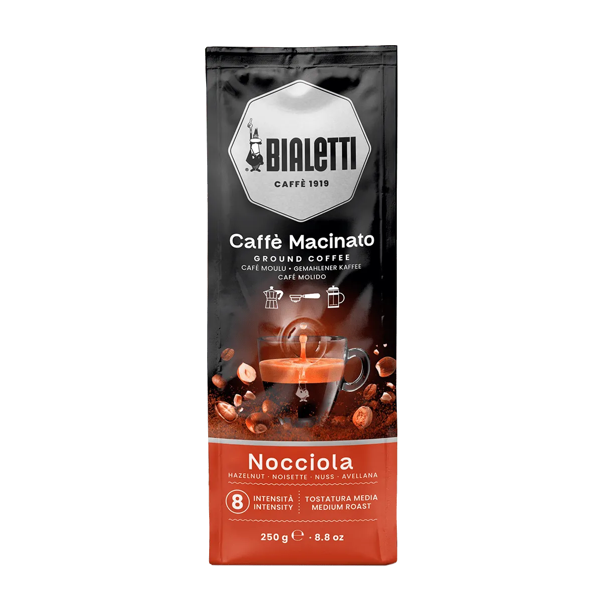 Caffè macinato Bialetti Macinato Universale Nocciola 250 g
