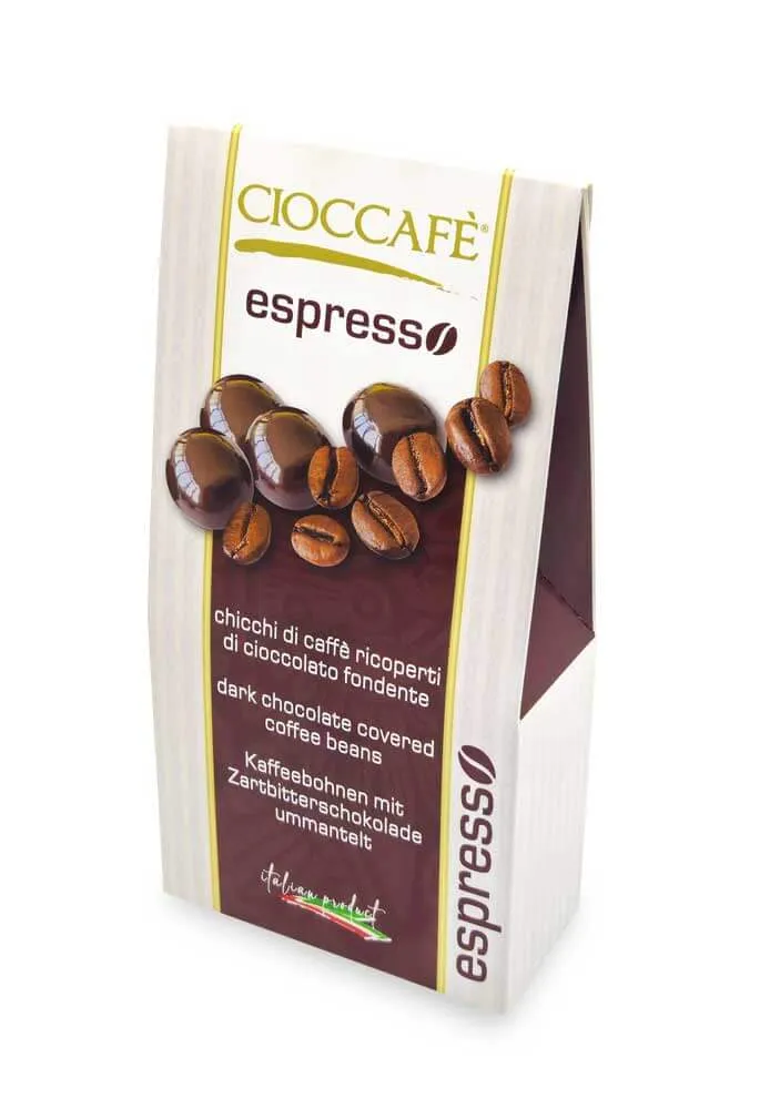 Cioccafè ESPRESSO – Chicchi di Caffè Ricoperti di Cioccolato Fondente 125 g