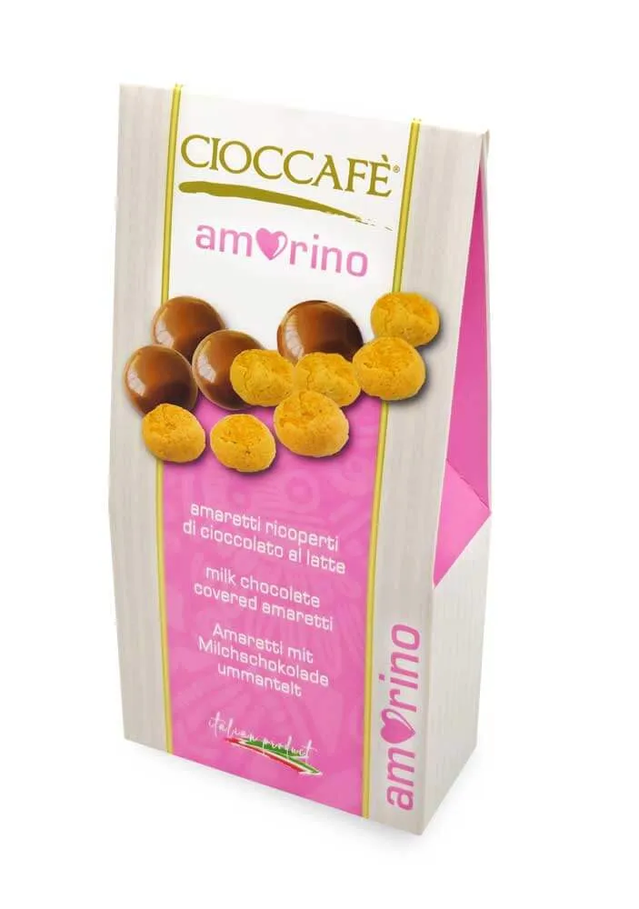 Cioccafè AMORINO – Mini Amaretti Ricoperti di Cioccolato al Latte 125 g