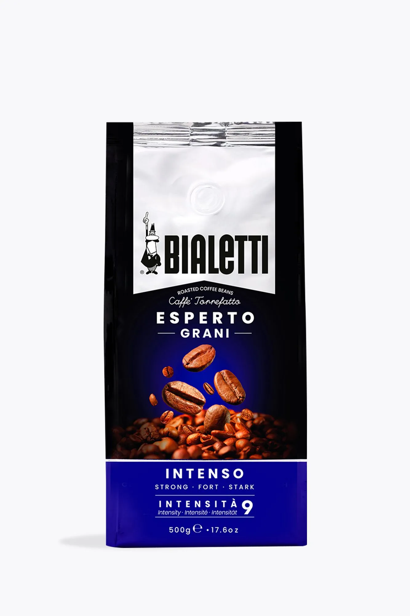 500g Bialetti Caffè In Grani Miscela Intenso Tostatura Scura