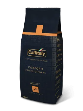 Caffitaly Corposo Espresso Forte 1kg – Caffè in Grani, Intensità 9, Note di Cacao