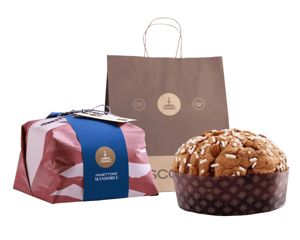 Panettone Fiasconaro Mandorle con uvetta ricoperto di glassa e mandorle 1kg