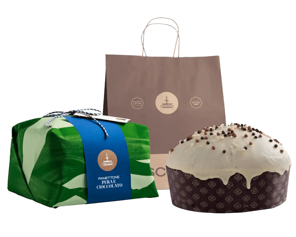 Panettone Fiasconaro Pera e Cioccolato al cioccolato bianco e croccantini di cioccolato 1kg