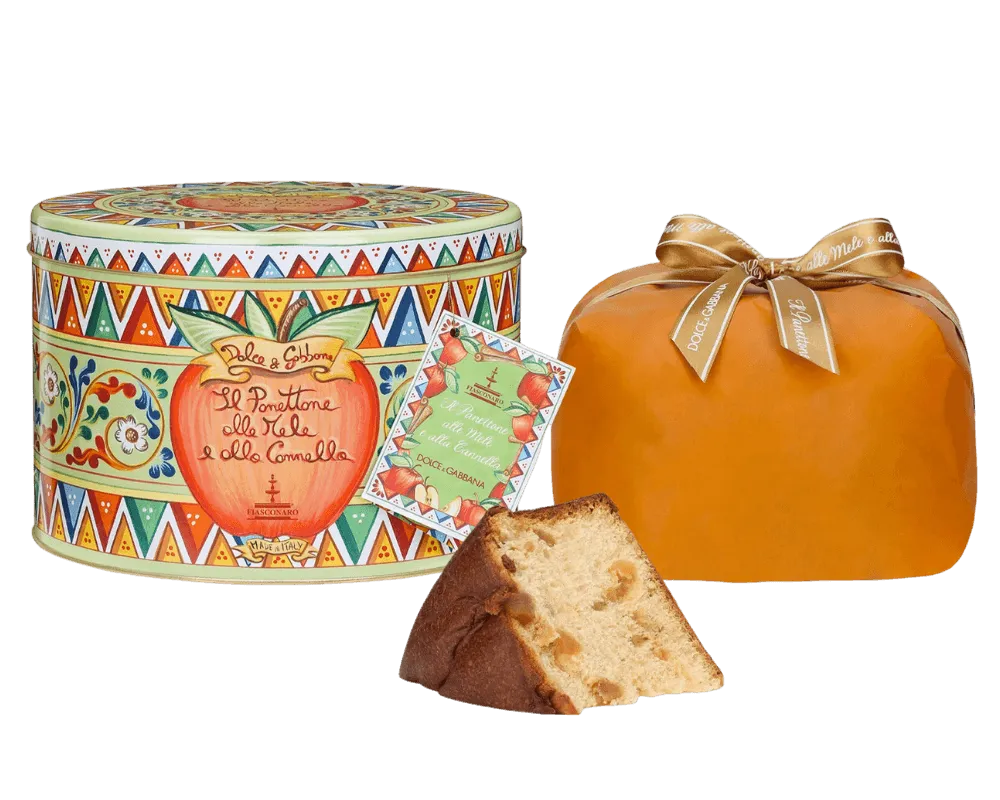 Panettone Dolce&Gabbana Mele e Cannella 500g – Panettone Artigianale Siciliano Fiasconaro