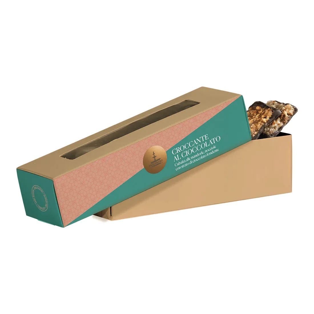 Fiasconaro Cubaita al cioccolato 180g – Croccante siciliano con Noci e Nocciole