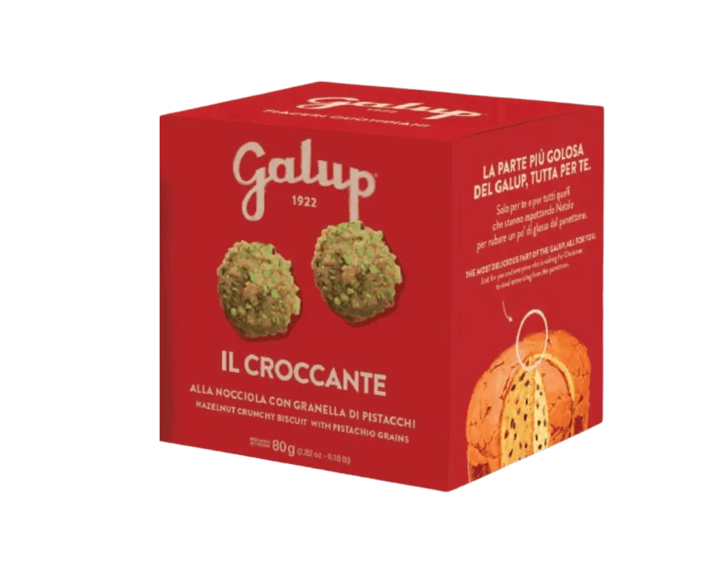 Croccante alla Nocciola con Granella di Pistacchio Galup – Biscotto Artigianale 100g