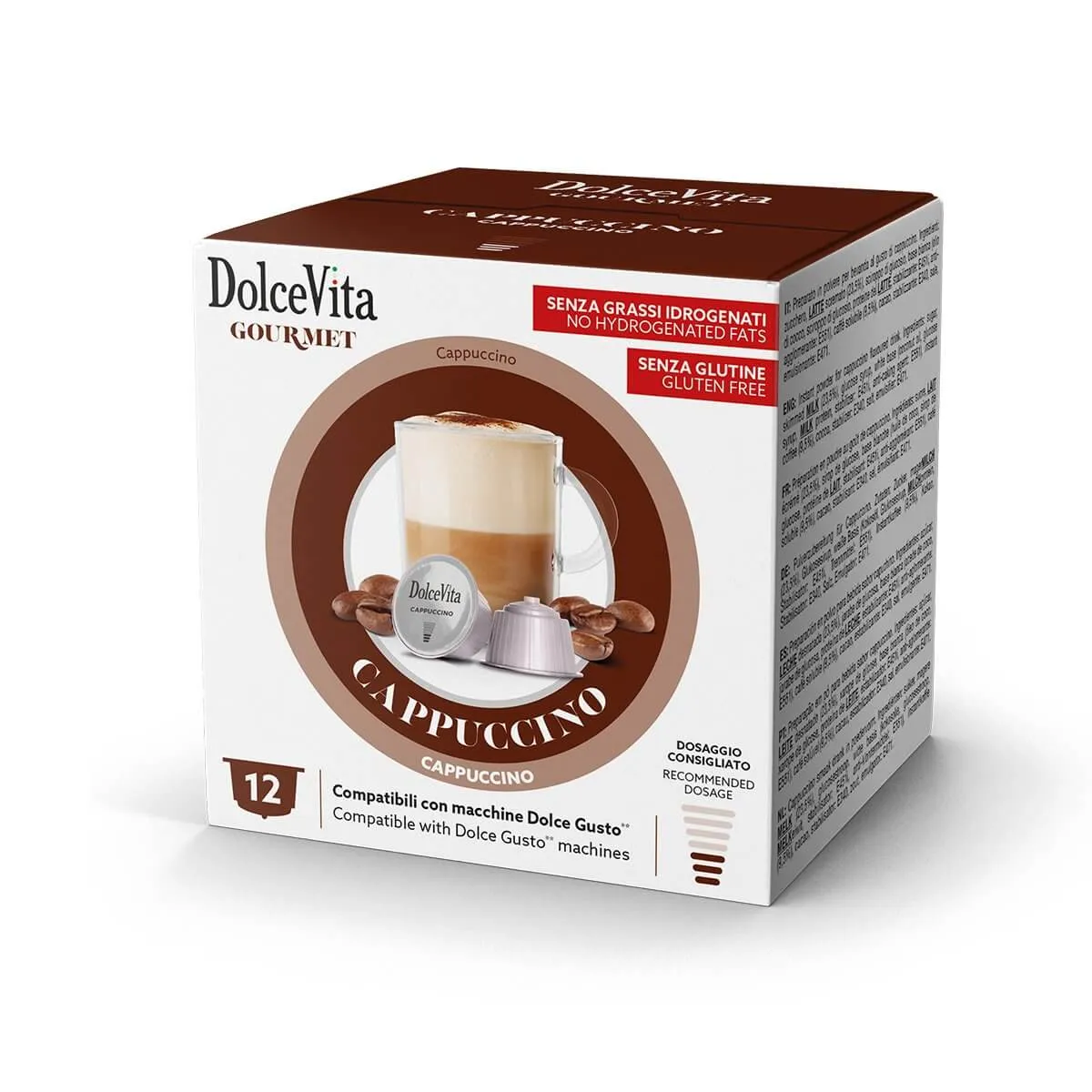 Cappuccino Gourmet 12  capsule Dolce Vita - compatibili Dolce Gusto